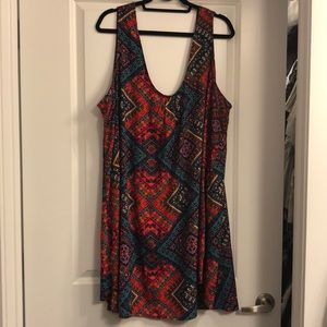 Tribal Pattern Tank Dress